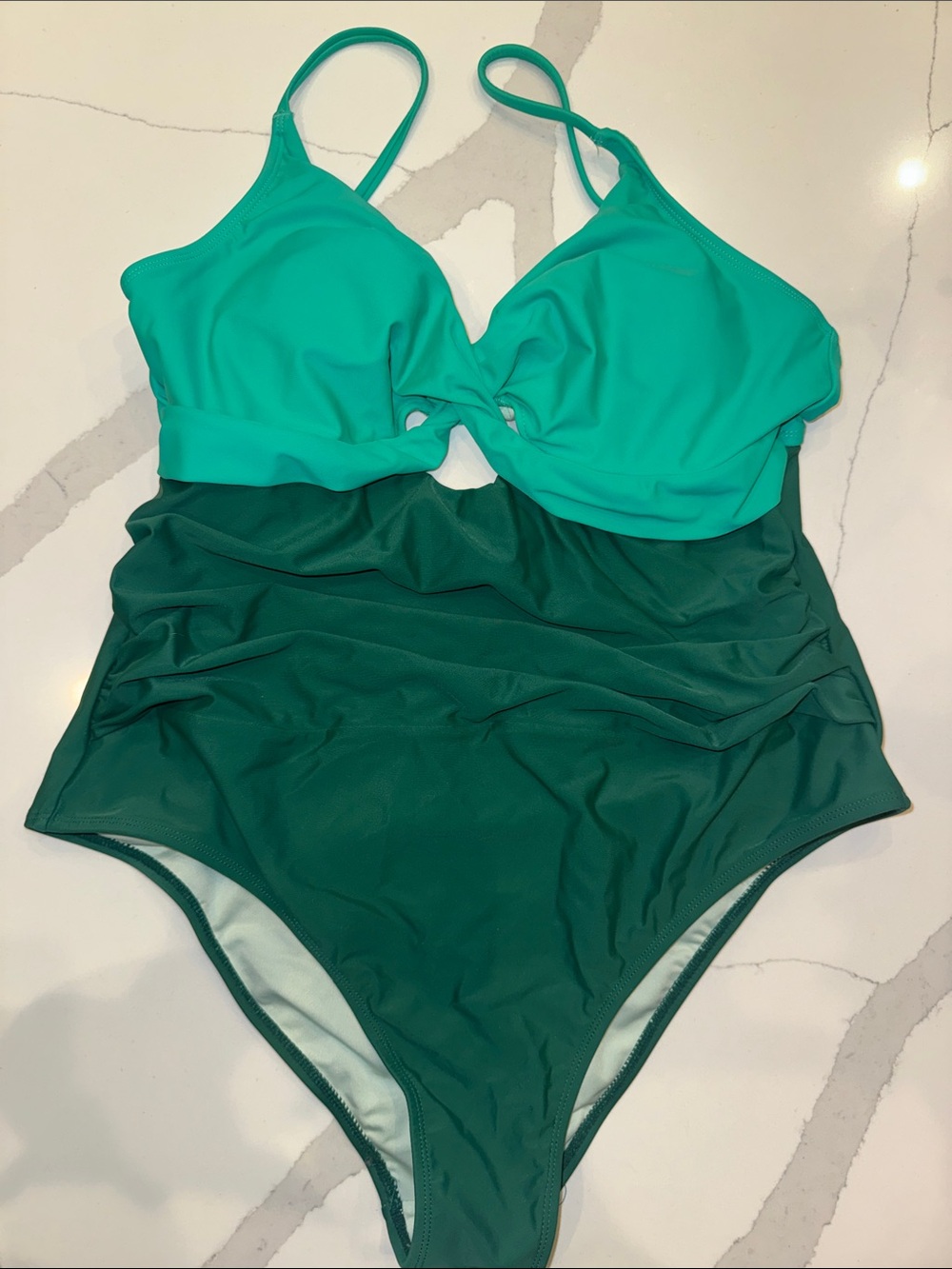 Target Two-Tone Green One-Piece Swimsuit